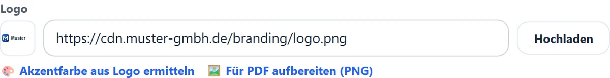 Eigenes Logo in der Markenverwaltung hochgeladen