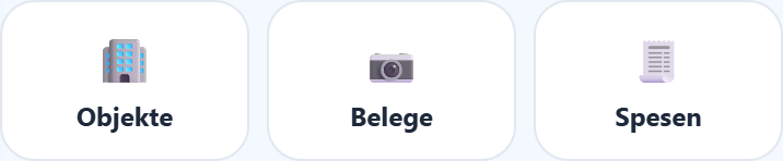 Schnellzugriffe oben auf der Seite.