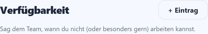 Verfügbarkeit oder Sperren melden.