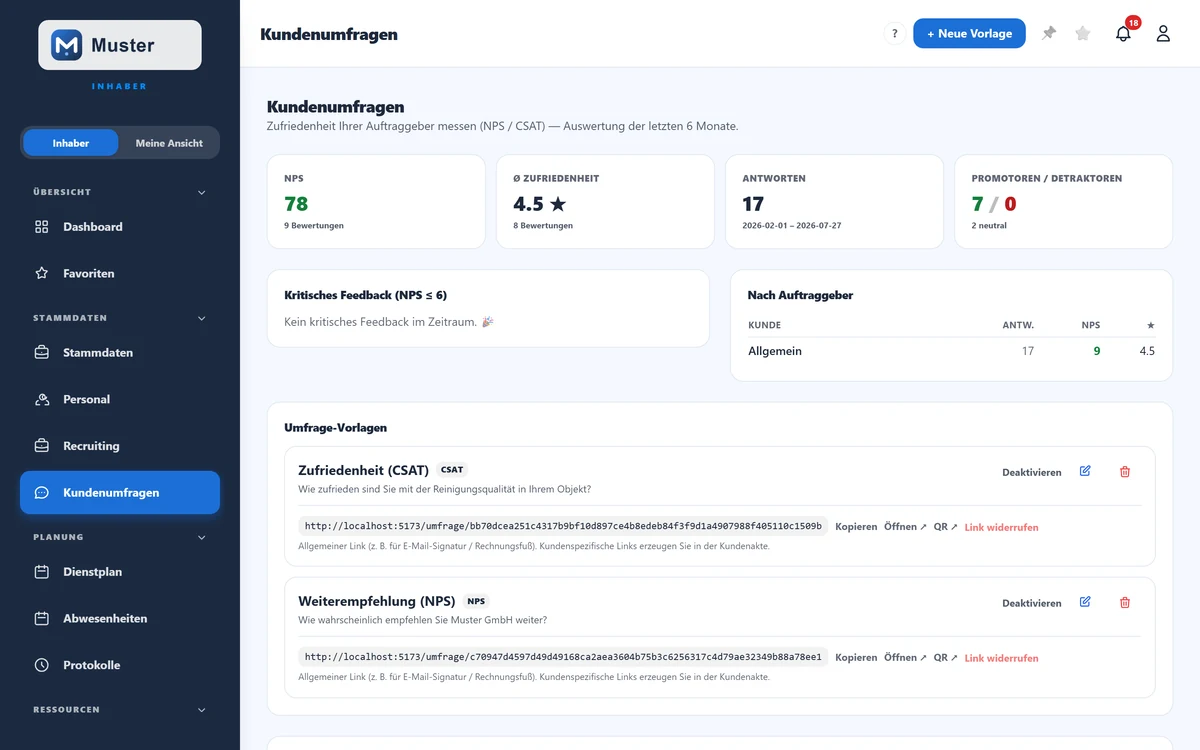Umfragen-Auswertung mit zusammengefassten Freitexten